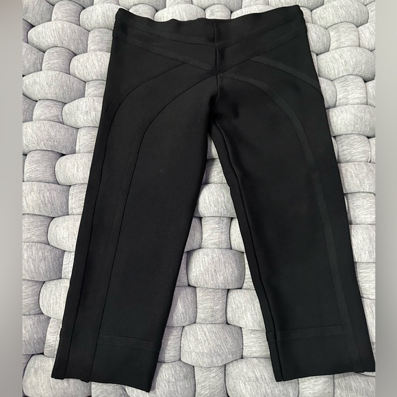 Herve Leger cropped black leggings size extra small - Picture 1 of 14
